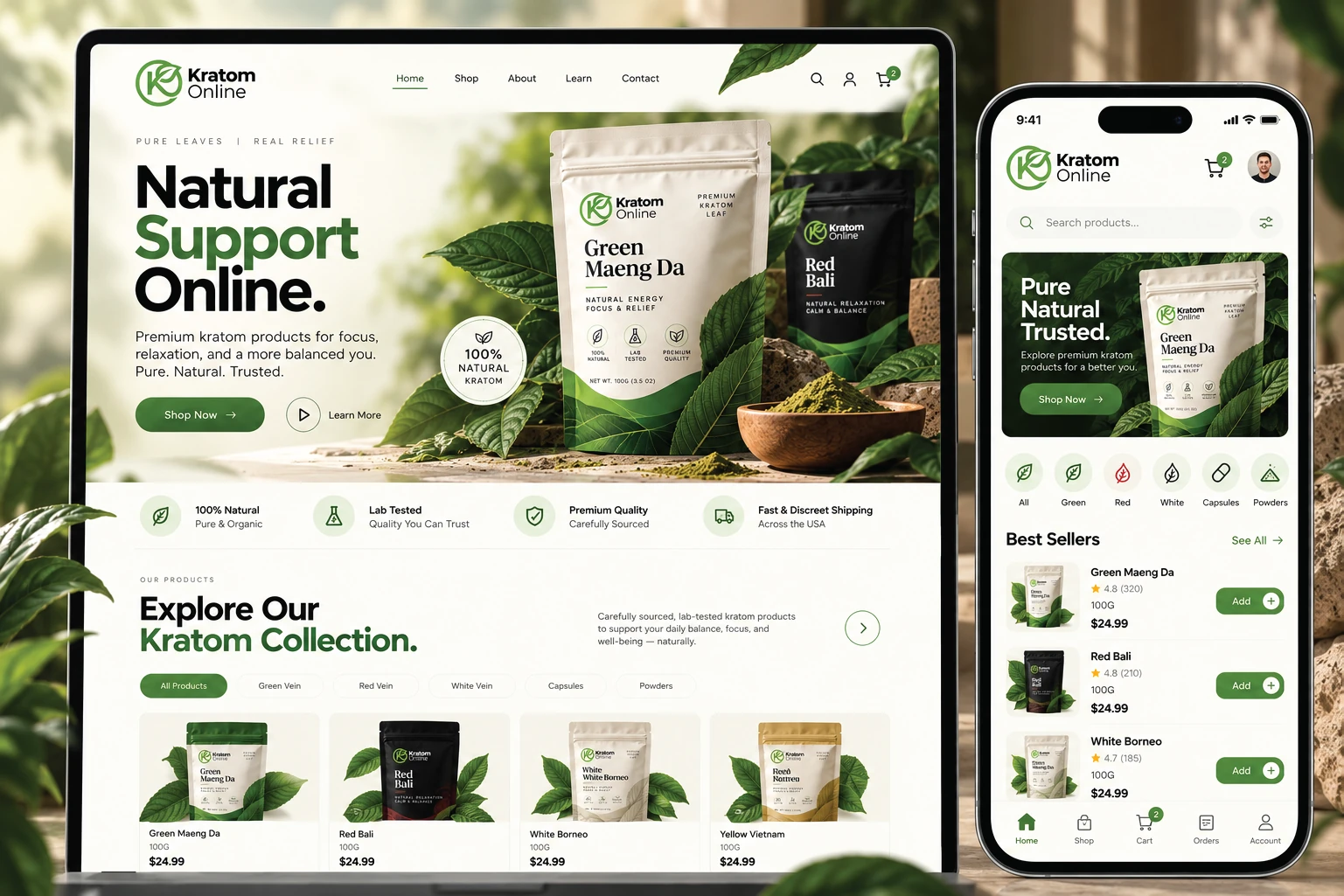 Responsive E-Commerce Storefront & Mobile UI