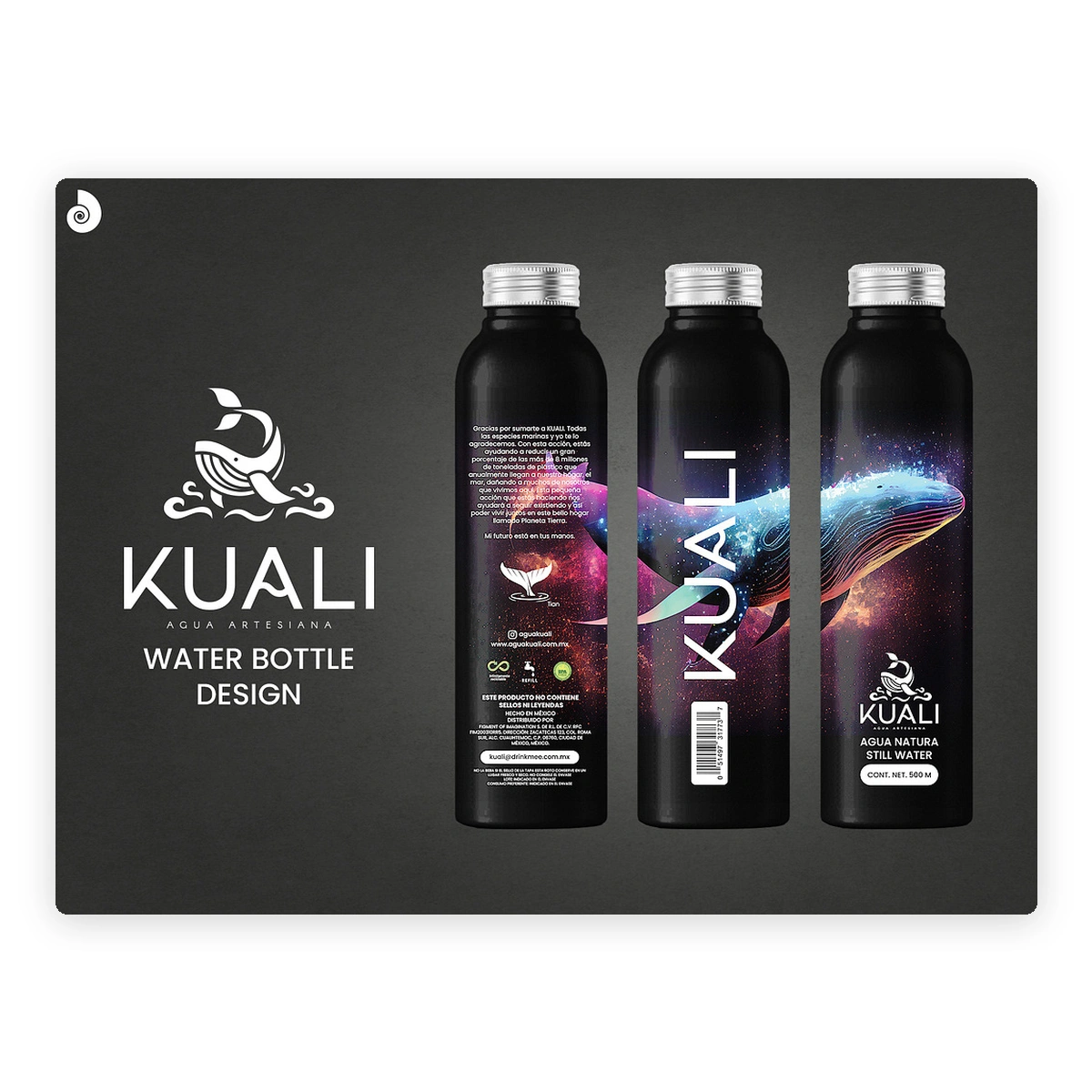 KUALI Water Bottle Industrial Design & Packaging