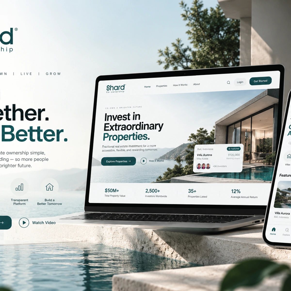 Shard Real Estate Co-Ownership Brand Identity & Web Design
