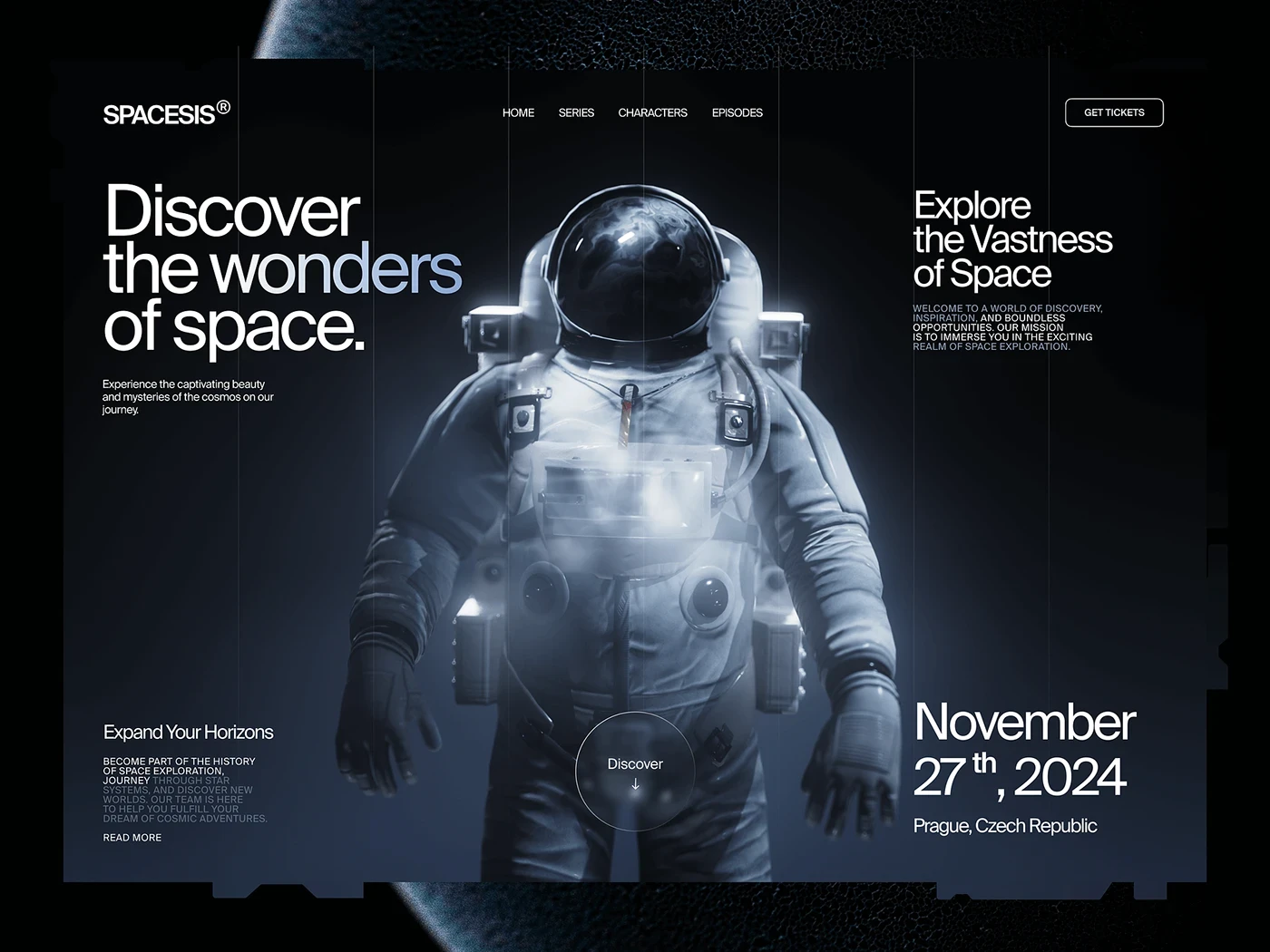 Spacesis Digital Landing Page Concept UI