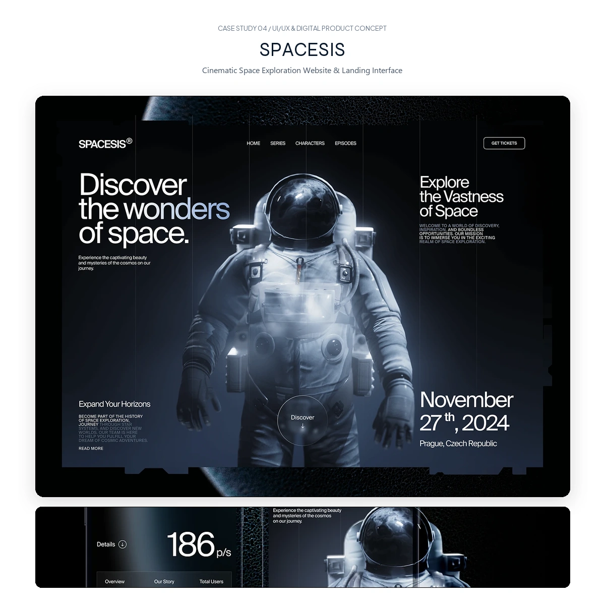 Spacesis Landing Page Concept UI