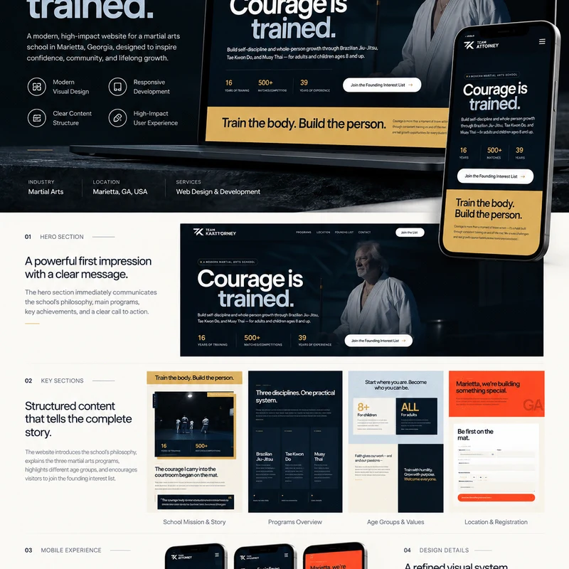 Team Karate Attorney Website Design & Development