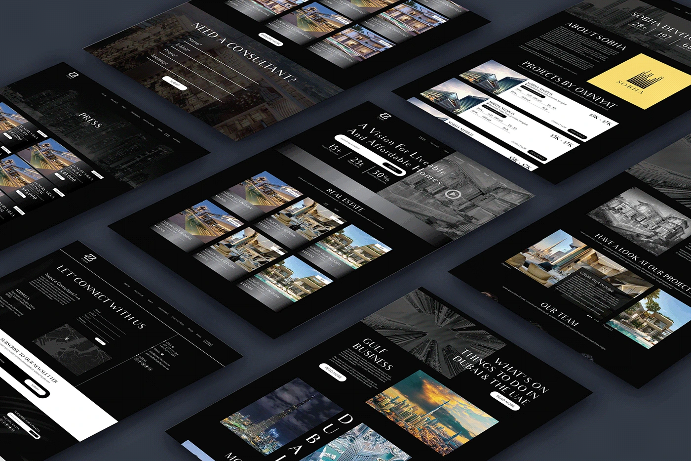 Zahabi Homes Complete Real Estate Website UI Design