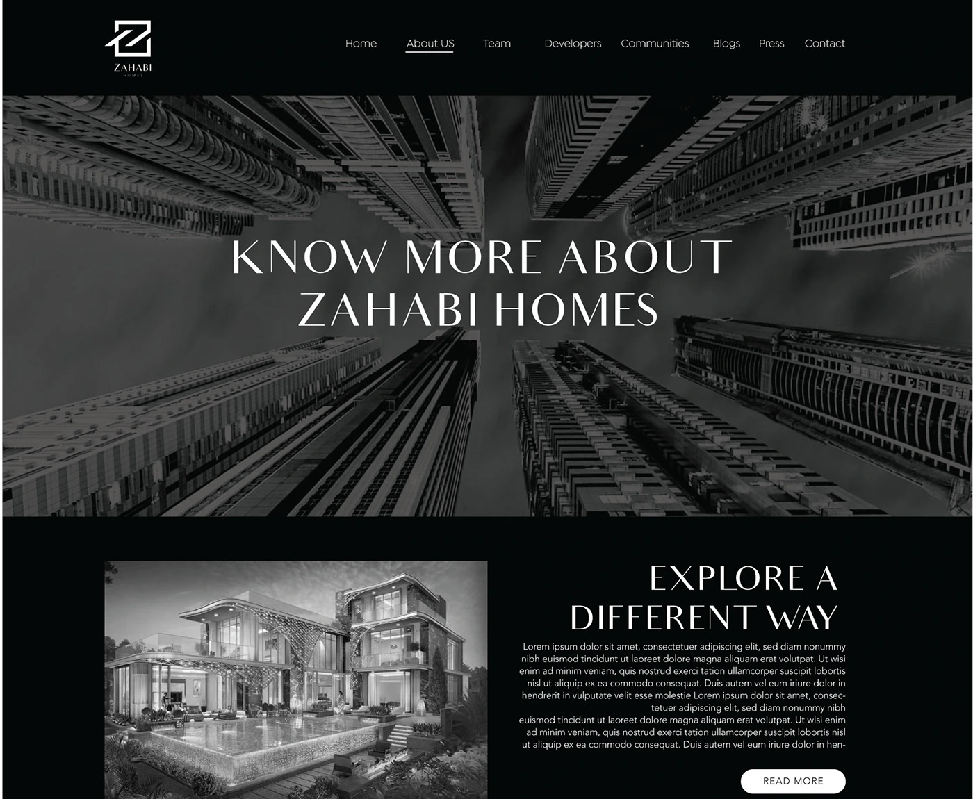 Zahabi Homes Luxury Property Listing Grid