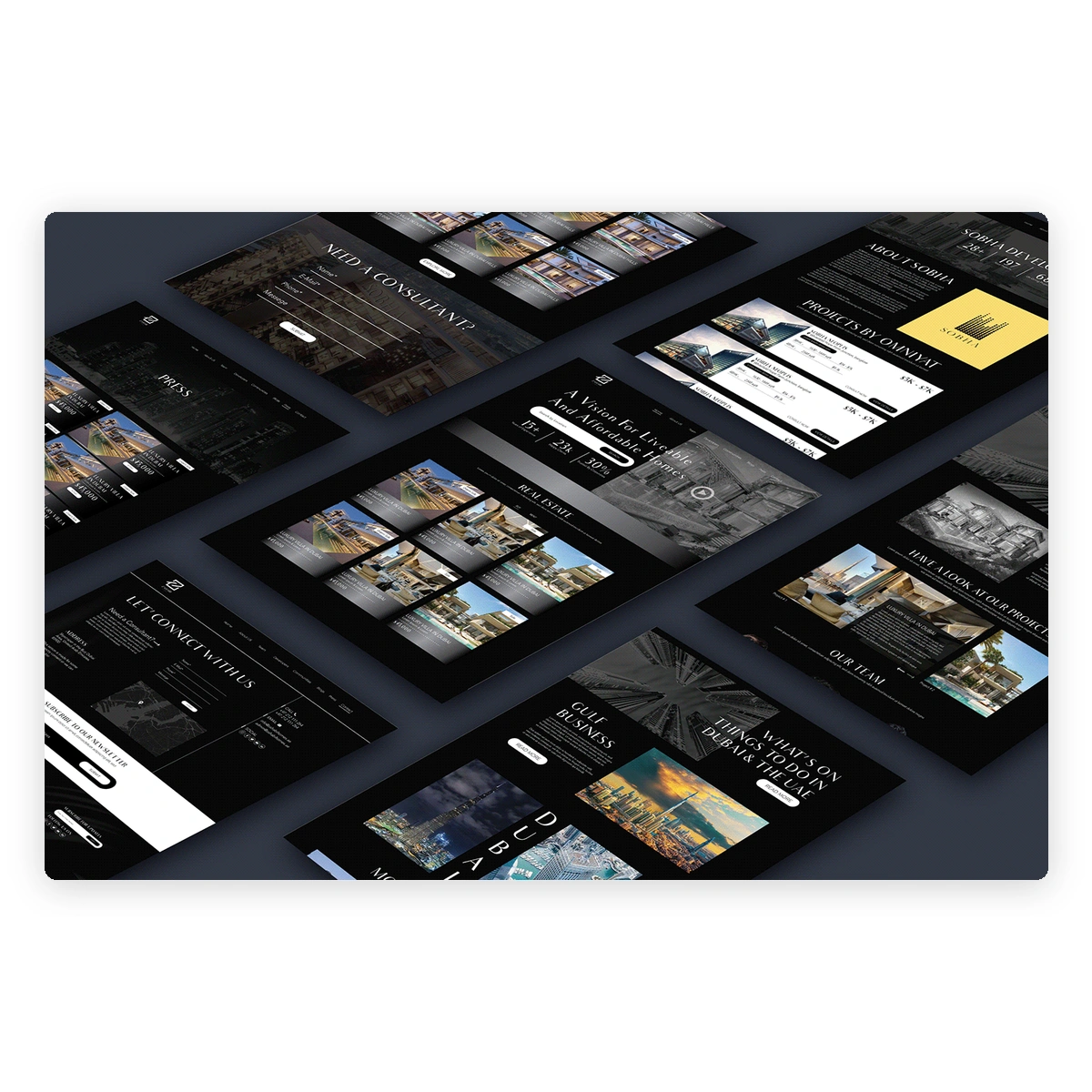Zahabi Homes Complete Real Estate Website UI